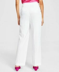 Bar III Women's Textured Straight-Leg Pants, Created For Macy's -Clothing Shop 23612375 fpx