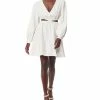 Sam Edelman Women's Long-Sleeve V-Neck Cutout Dress -Clothing Shop 23622201 fpx