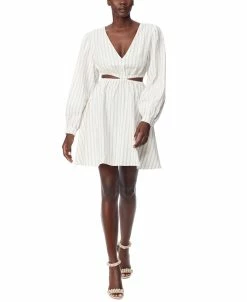 Sam Edelman Women's Long-Sleeve V-Neck Cutout Dress