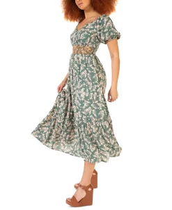 Black Tape Women's Short-Sleeve Smocked-Waist Tiered Maxi Dress 13 Black Tape Women's Short-Sleeve Smocked-Waist Tiered Maxi Dress -Clothing Shop 23625042 fpx