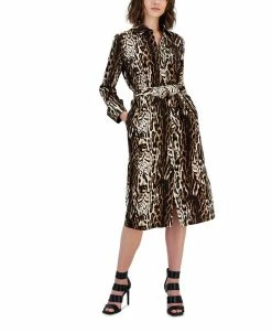 INC International Concepts Women's Belted Shirtdress, Created For Macy's