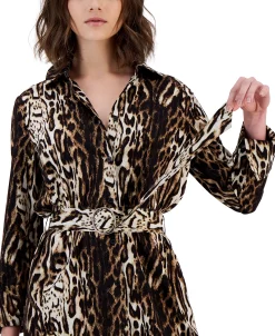 INC International Concepts Women's Belted Shirtdress, Created For Macy's -Clothing Shop 23643627 fpx