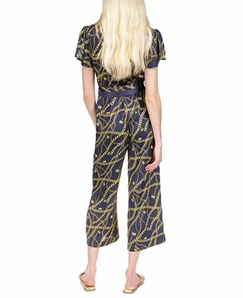 Michael Kors Women's Chain-Print Chain Bow Jumpsuit 4 Michael Kors Women's Chain-Print Chain Bow Jumpsuit - Image 2