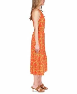 Michael Kors Women's Chain-Print Chain Midi Dress -Clothing Shop 23657523 fpx