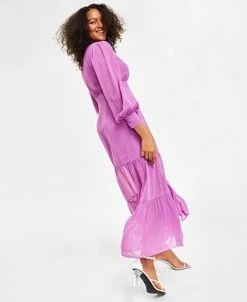 Bar III Women's V-Neck Slit Maxi Dress, Created For Macy's 10 Bar III Women's V-Neck Slit Maxi Dress, Created For Macy's -Clothing Shop 23672543 fpx