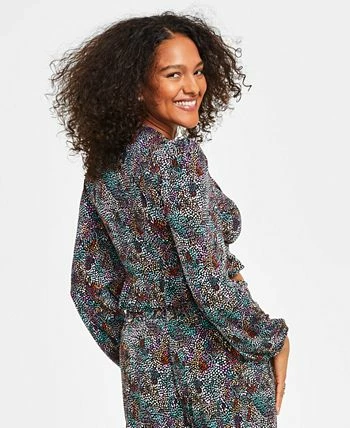 Bar III Women's Tie-Front Ruffle Crop Top, Created For Macy's 4 Bar III Women's Tie-Front Ruffle Crop Top, Created For Macy's - Image 2