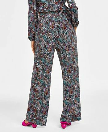Bar III Women's Printed Wide-Leg Pants, Created For Macy's 4 Bar III Women's Printed Wide-Leg Pants, Created For Macy's - Image 2