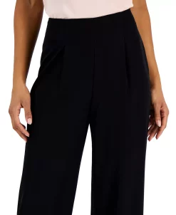 Anne Klein Women's Crepe De Chine High-Rise Wide-Leg Pants With Pleats -Clothing Shop 23676817 fpx