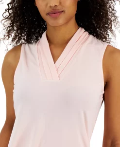 Anne Klein Women's Triple-Pleat Sleeveless Shell Top -Clothing Shop 23676822 fpx