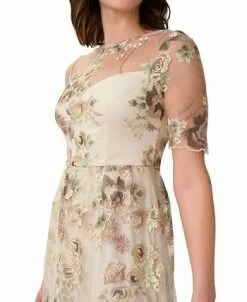 Adrianna Papell Women's Floral-Embroidered Gown 7 Adrianna Papell Women's Floral-Embroidered Gown -Clothing Shop 23684771 fpx