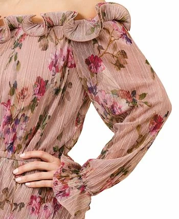 Adrianna Papell Women's Printed Ruffled Off-The-Shoulder Top 5 Adrianna Papell Women's Printed Ruffled Off-The-Shoulder Top - Image 3