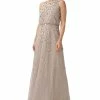 Adrianna Papell Beaded Sequined Gown