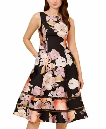 Adrianna Papell Women's Sleeveless Floral A-Line Dress 5 Adrianna Papell Women's Sleeveless Floral A-Line Dress - Image 3