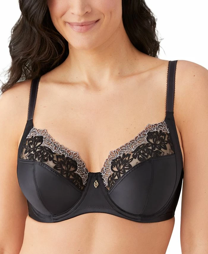 Wacoal Men's Side Note Embroidered Underwire Bra 855377 3 Wacoal Men's Side Note Embroidered Underwire Bra 855377