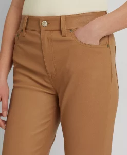 Lauren Ralph Lauren Women's Stretch Leather Skinny Ankle Pants -Clothing Shop 23693916 fpx