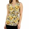 Kasper Women's Floral-Print Knit Sleeveless Wrap Top -Clothing Shop 23703449 fpx