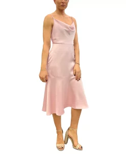Sam Edelman Women's Cowlneck Sleeveless Satin Midi Dress -Clothing Shop 23706181 fpx