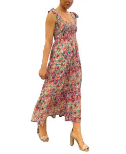 Sam Edelman Ocked Tiered Printed A-Line Dress 8 Sam Edelman Ocked Tiered Printed A-Line Dress -Clothing Shop 23706448 fpx
