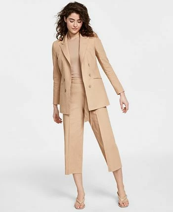 Bar III Women's Linen-Blend Tie-Waist Pants, Created For Macy's 5 Bar III Women's Linen-Blend Tie-Waist Pants, Created For Macy's - Image 3