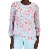 Anne Klein Women's Floral-Print Double-Layer Bracelet-Sleeve Blouse -Clothing Shop 23719875 fpx