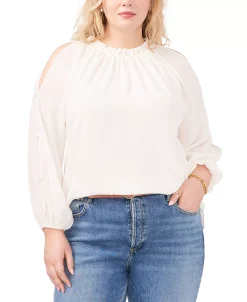 Vince Camuto Plus Size Cold-Shoulder Top