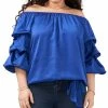 Vince Camuto Plus Size Off-The-Shoulder Bubble-Sleeve Top