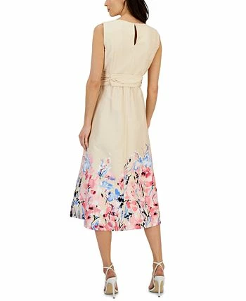 Anne Klein Women's Floral-Print Belted Midi Dress 4 Anne Klein Women's Floral-Print Belted Midi Dress - Image 2
