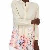 Anne Klein Women's Floral-Print Long-Sleeve Popover Blouse -Clothing Shop 23777204 fpx