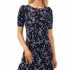 CeCe Women's Printed Puff-Sleeve Pullover Knit Dress -Clothing Shop 23804573 fpx