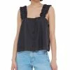 Black Tape Women's Ruffled-Strap Button-Front Camisole 2 Black Tape Women's Ruffled-Strap Button-Front Camisole -Clothing Shop 23807568 fpx