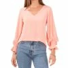 Vince Camuto Women's Bubble-Sleeve V-Neck Blouse -Clothing Shop 23818358 fpx
