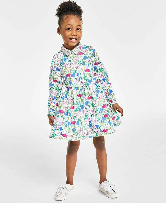 Charter Club Little Girl's Long-Sleeve Floral Shirtdress, Created For Macy's 3 Charter Club Little Girl's Long-Sleeve Floral Shirtdress, Created For Macy's