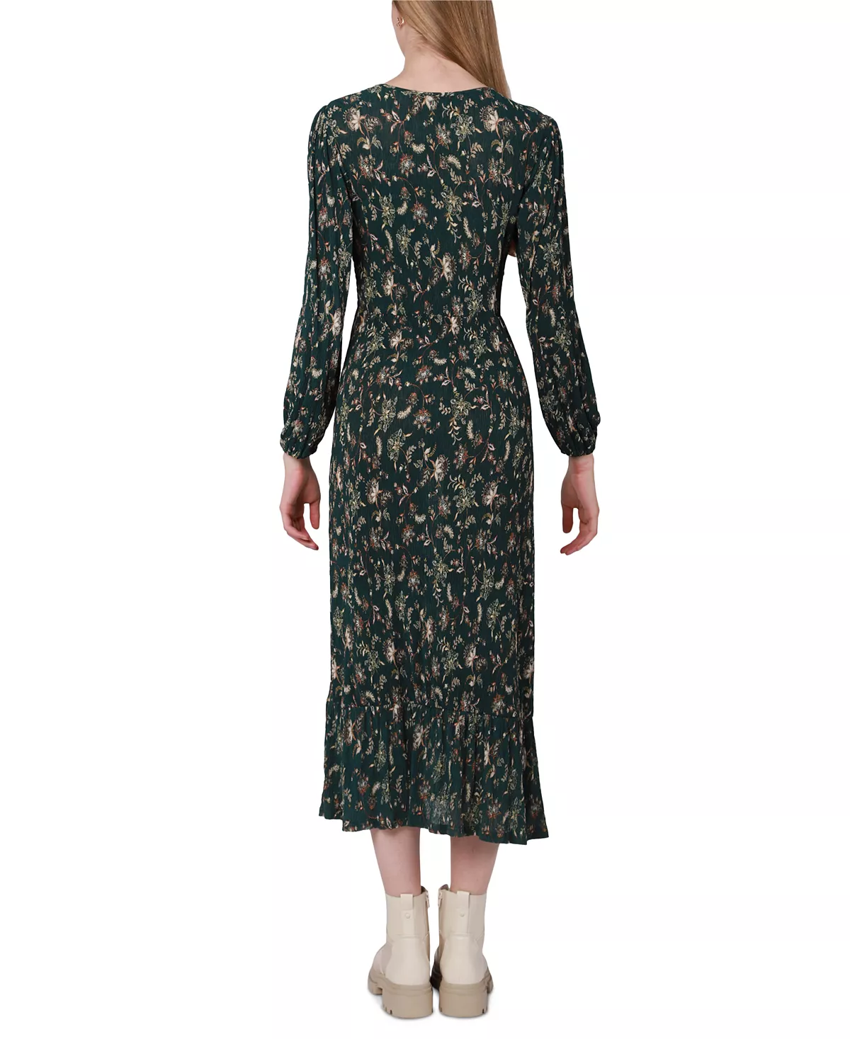 Black Tape Women's Plissé Ruffled-Hem Maxi Dress 4 Black Tape Women's Plissé Ruffled-Hem Maxi Dress - Image 2