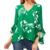 Vince Camuto Women's Floral Whisper Printed Flutter-Sleeve Blouse 1 Vince Camuto Women's Floral Whisper Printed Flutter-Sleeve Blouse -Clothing Shop 23892346 fpx