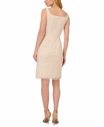 Adrianna Papell Women's Beaded Square-Neck Sleeveless Dress 4 Adrianna Papell Women's Beaded Square-Neck Sleeveless Dress - Image 2