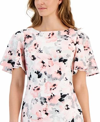 Kasper Women's Floral-Print Scuba Crepe Sheath Dress 9 Kasper Women's Floral-Print Scuba Crepe Sheath Dress - Image 7