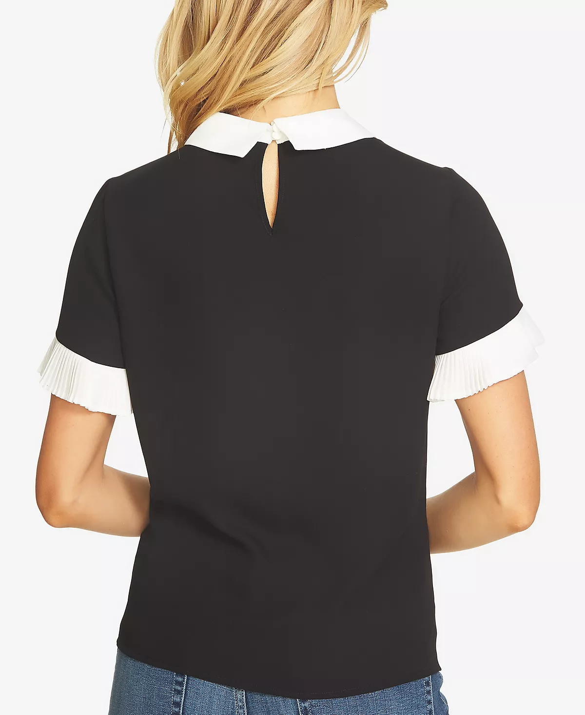 CeCe Olorblocked Collared Blouse 5 CeCe Olorblocked Collared Blouse - Image 3